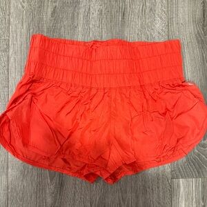 FREE PEOPLE MOVEMENT- Red High-Waisted Shorts